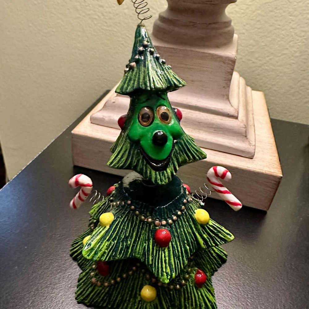 Fitz and Floyd Bobble Christmas Tree with Candy Cane Arms